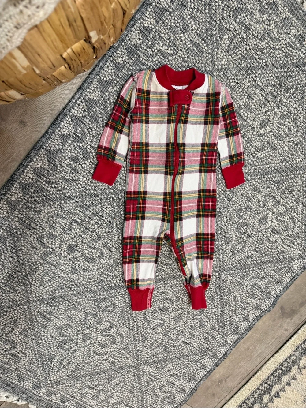 Hanna Andersson Baby Holiday Zip Sleeper Pajamas 6-12 Months